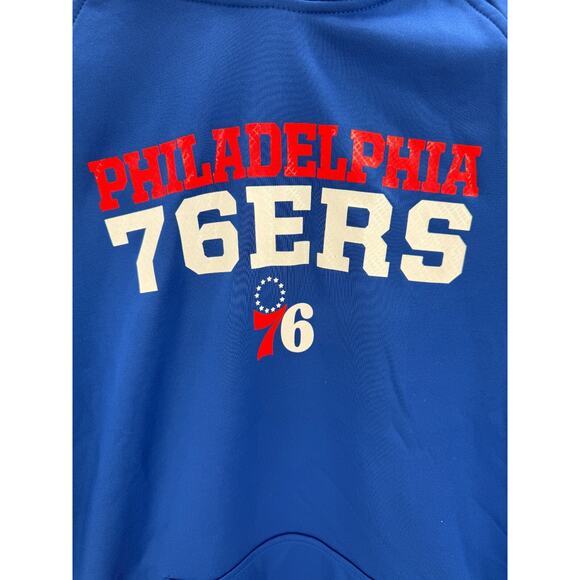 Philadelphia 76ers Hoodie Sweatshirt Mens XL Blue Pullover NBA Basketball NWOT - Picture 2 of 6